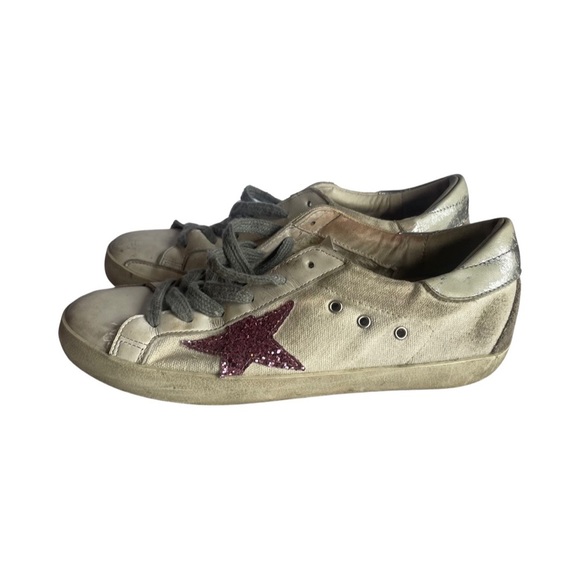 Golden Goose Superstar distressed low top sneakers size 38
